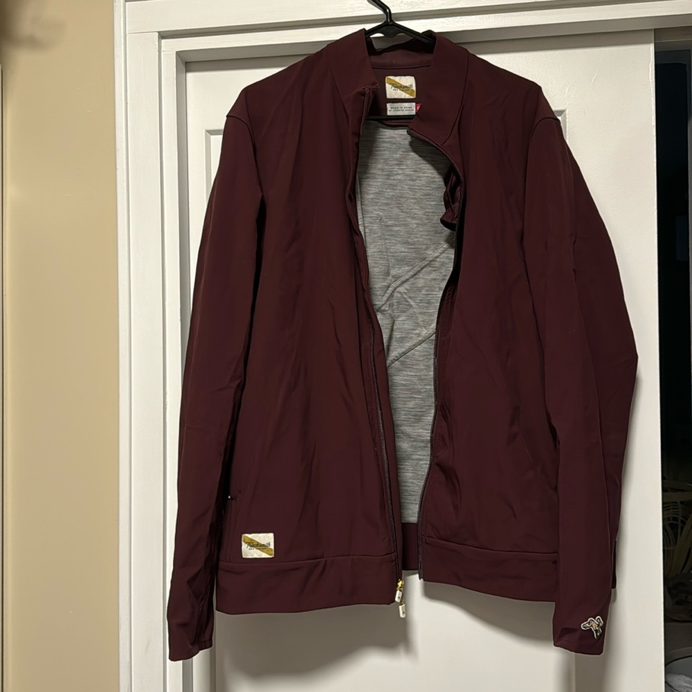 Tracksmith maroon burgundy mens jacket XL
